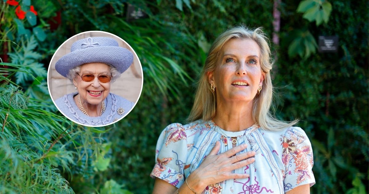 Sophie, Duchess of Edinburgh, visits the RHS Hampton Court Garden Festival. (Inset) Queen Elizabeth attending the Queen's Body Guard for Scotland. Cover Image Source: Getty Images | Max Mumby; (Inset) Jane Barlow