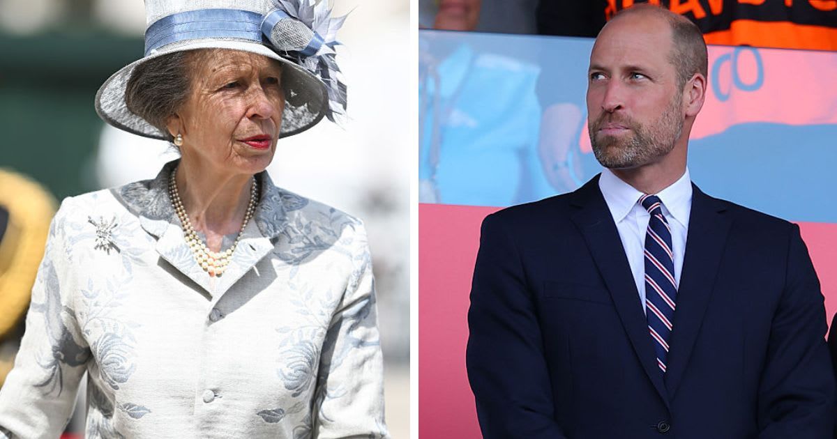 (L) Princess Anne departs from the Thanksgiving service to mark the 80th anniversary of VE Day; (R) Prince William at Stadion Letzigrund. Cover Image Source: Getty Images | (L) Samir Hussein/WireImage; (R) James Gill - Danehouse