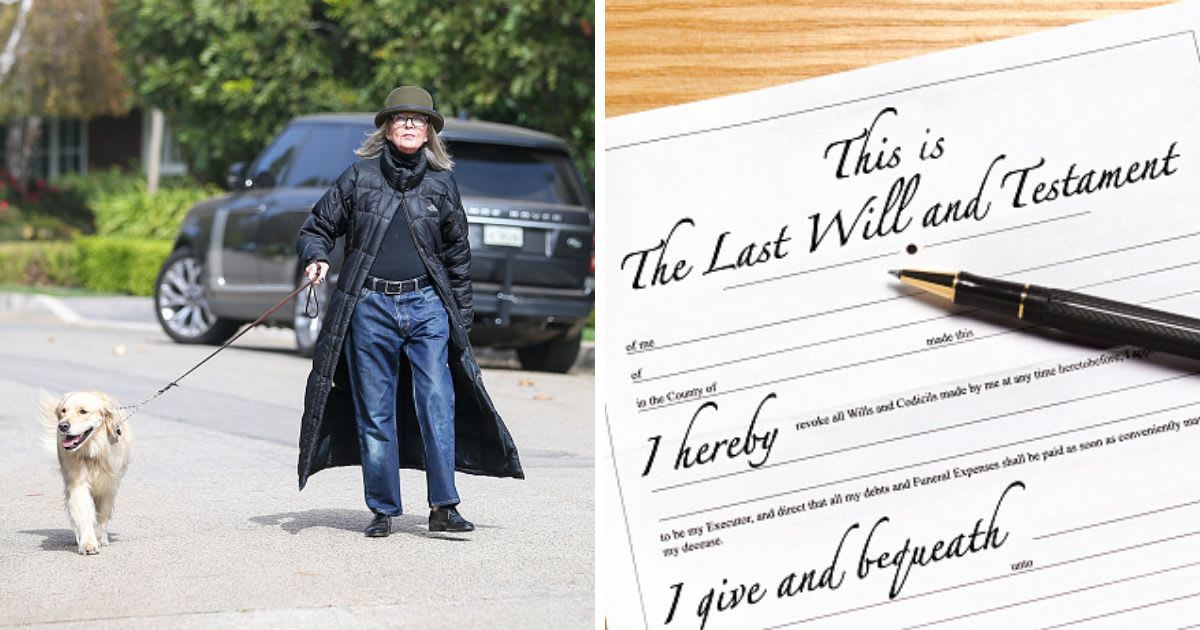 (L) Diane Keaton is seen on November 07, 2021 in Los Angeles, California (Cover Image Source: Getty Images | Bellocqimages/Bauer-Griffin) (R) Last will and testament. (Representative Cover Image Source: Getty Images | Peter Dazeley)