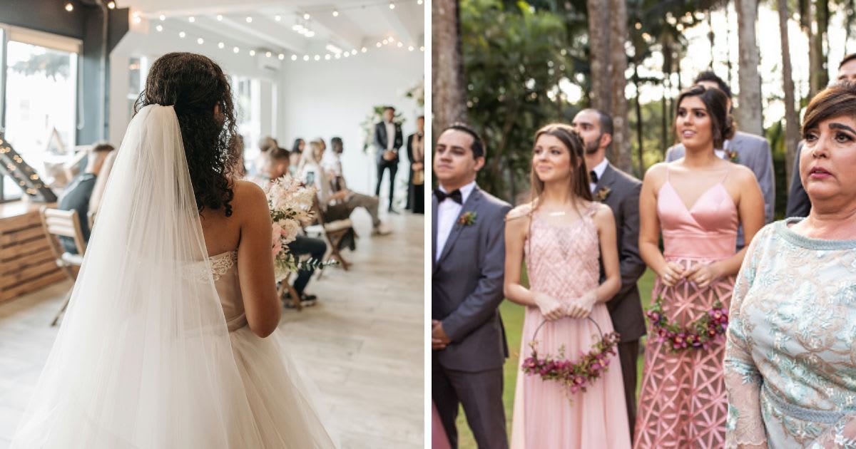(L) Bride during Wedding Ceremony, (R) Emotional guests at wedding ceremony. (Representative Cover Image Source: (L) Pexels | Pavel Danilyuk, (R) Getty Images |FG Trade)