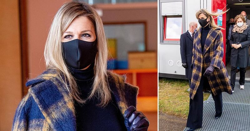 Queen Máxima Of The Netherlands Sports Chic Plaid Jacket During Visit To Coronavirus Research Center In Rotterdam — See Photos