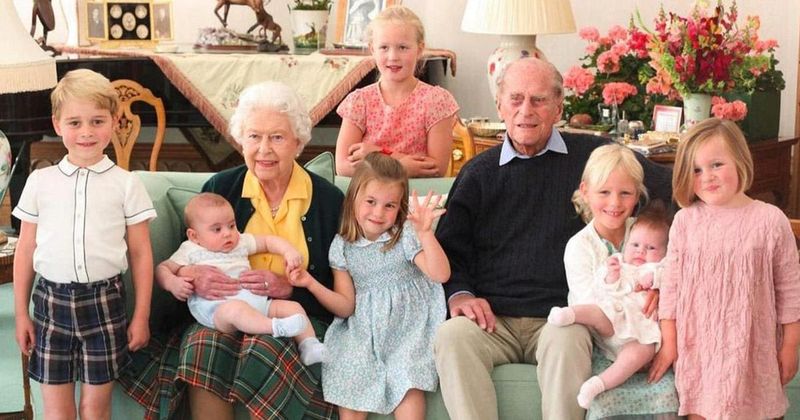 Royal Family Shares New Portrait Of Prince Philip With His Great-Grandchildren George, Charlotte & Louis — See The Adorable Photo
