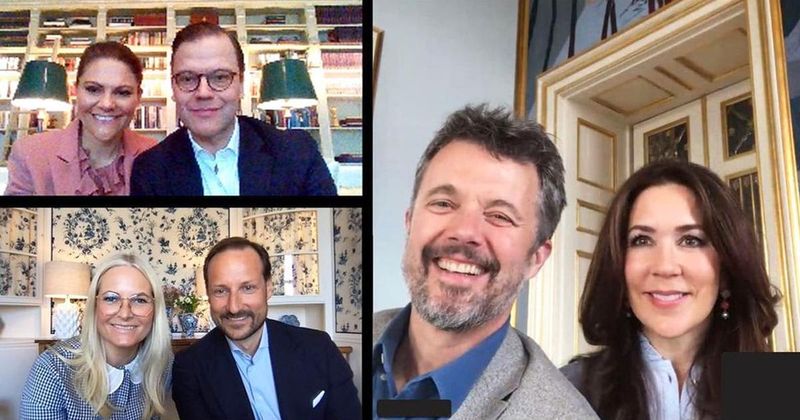 Future Monarchs From Denmark, Norway & Sweden Get Together Via Zoom Call To Chat About Family Life, Work & More