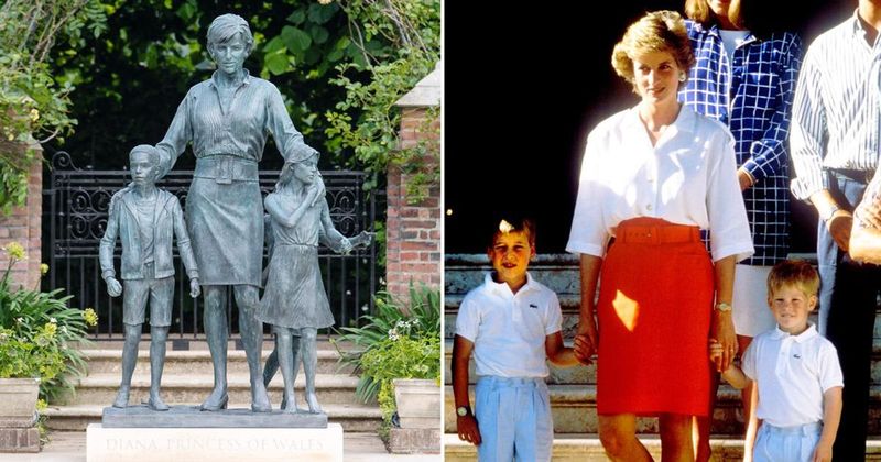 The Outfit Depicted In Princess Diana's Statue May Have Been Inspired By What She Wore In Her 1993 Holiday Card