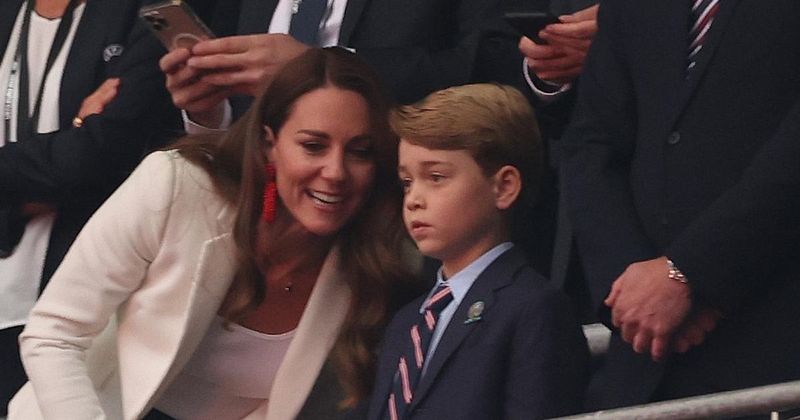 England's Biggest Fan! Prince George Joins Kate Middleton & Prince William At Euro 2020 Soccer Match — Pics