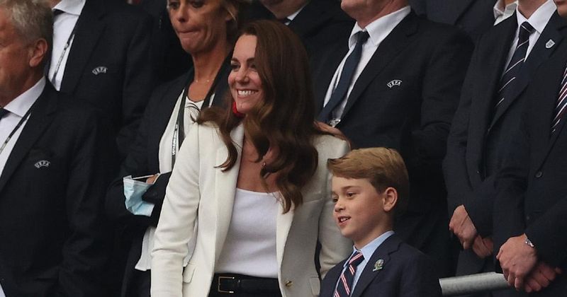 Mama Bear Alert! Kate Middleton Looks Protective Over Eldest Son Prince George As They Leave Wembley Stadium In New Clip