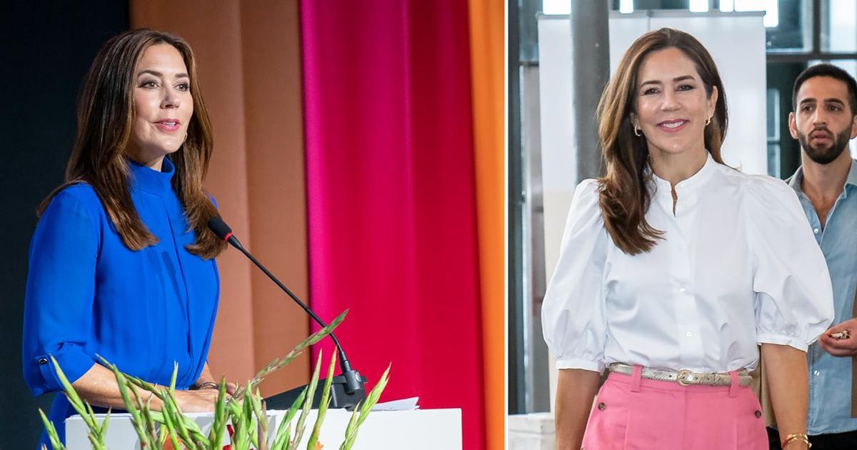 Crown Princess Mary Of Denmark Wears Bright Outfits While Making 2 Public Appearances In Copenhagen — See Photos