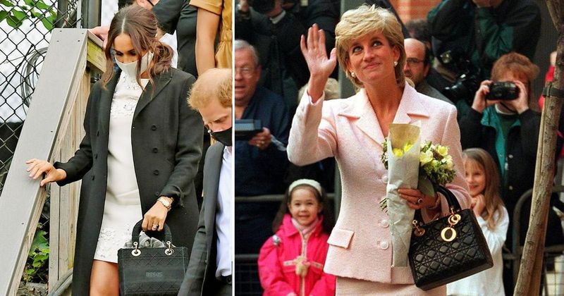 So Sweet! Meghan Markle Pays Tribute To Princess Diana By Displaying Her Black Dior Purse During NYC Visit