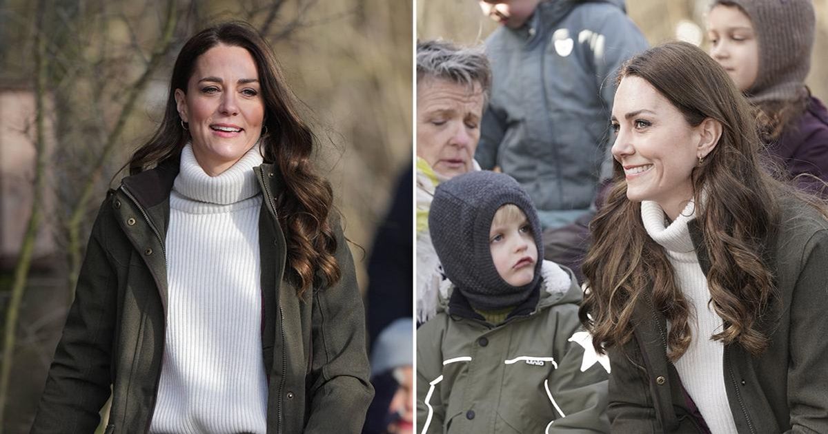Kate Middleton Chops Wood During Visit To An Outdoor Kindergarten Class — See The Amazing Photos!