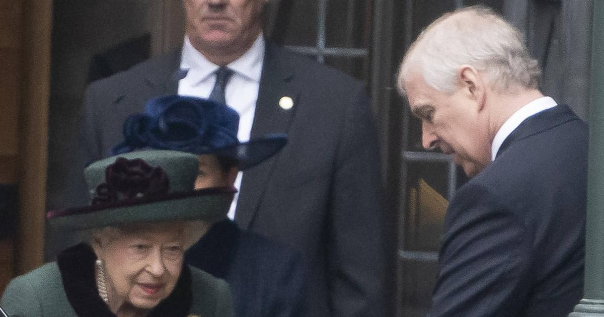 Palace Didn't Want Photos Of Prince Andrew & Queen Elizabeth At Prince Philip's Service To Be Taken