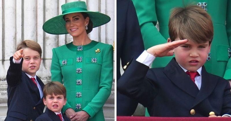 Kate Middleton Used 'Firm Signals' to Keep Prince Louis in Check at Military Parade