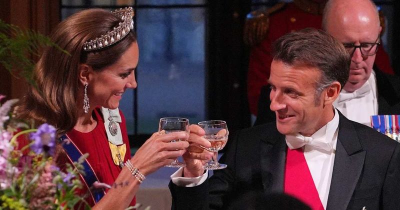 Emmanuel Macron Kisses Kate Middleton's Hand at State Visit — But Did He Break a Royal Protocol?