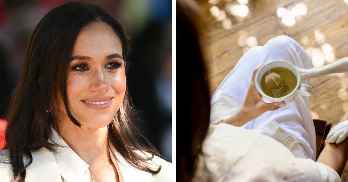 (L) Meghan Markle attends the cycling medal ceremony at the Cycling Track during day six of the Invictus Games Düsseldorf 2023; (R) Meghan Markle sipping tea. Cover Image Source: (L) Getty Images | Karwai Tang; (R) Instagram | @aseverofficial