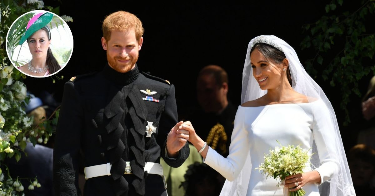Prince Harry and Meghan Markle leave St. George's Chapel after their wedding; (Inset) Madison May Brudenell attends day five of Royal Ascot 2023. Cover Image Source: Getty Images | Ben Birchall; (Inset) Kristin Sinclaire