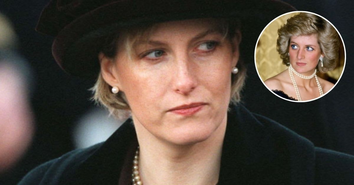 Duchess Sophie at the Decommissioning ceremony for Britannia; (Inset) Princess Diana at the Hotel de Ville in Hamburg. (Cover Image Sources: Getty Images| Tim Graham Photo Library)