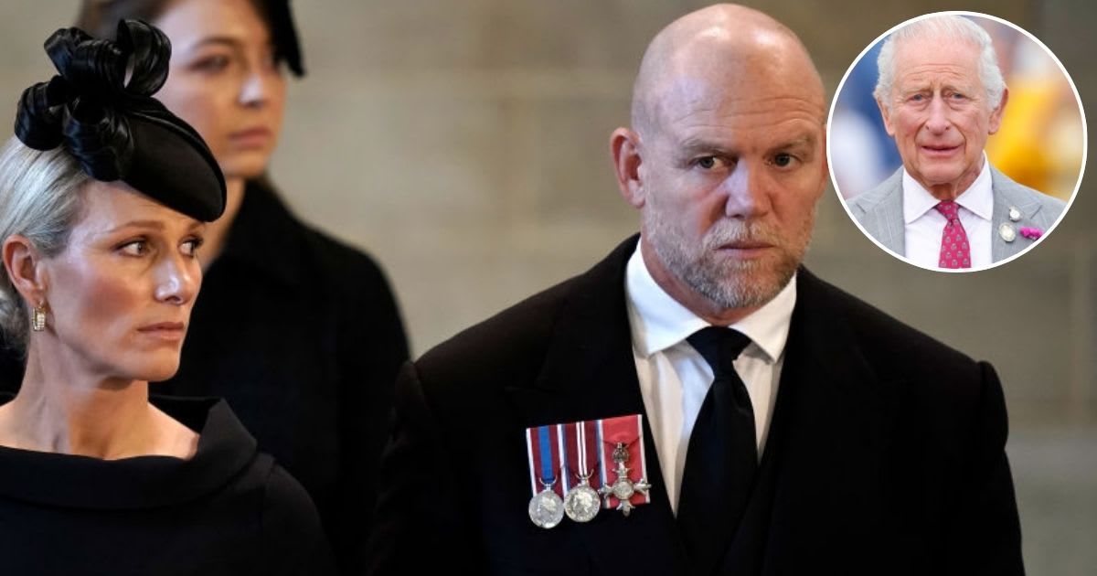 Mike and Zara Tindall pay their respects in the Palace of Westminster; (Inset) King Charles visits the Sandringham Flower Show, 2025. Cover Image Source: Getty Images| Christopher Furlong; (Inset) Max Mumby/Indigo