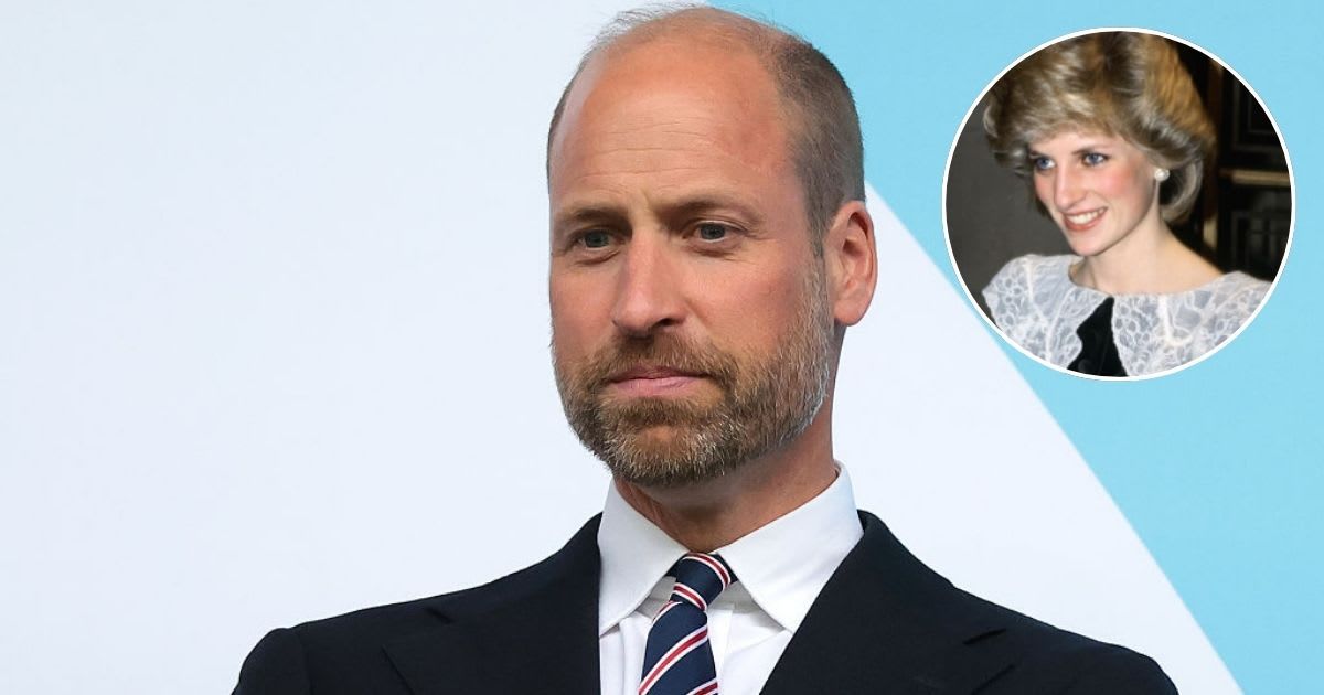 Prince William looks on prior to the UEFA Women's EURO 2025 final match; (Inset) Princess Diana attends a Christmas concert. Cover Image Source: Getty Images| Jonathan Moscrop; (Inset) Tim Graham Photo Library