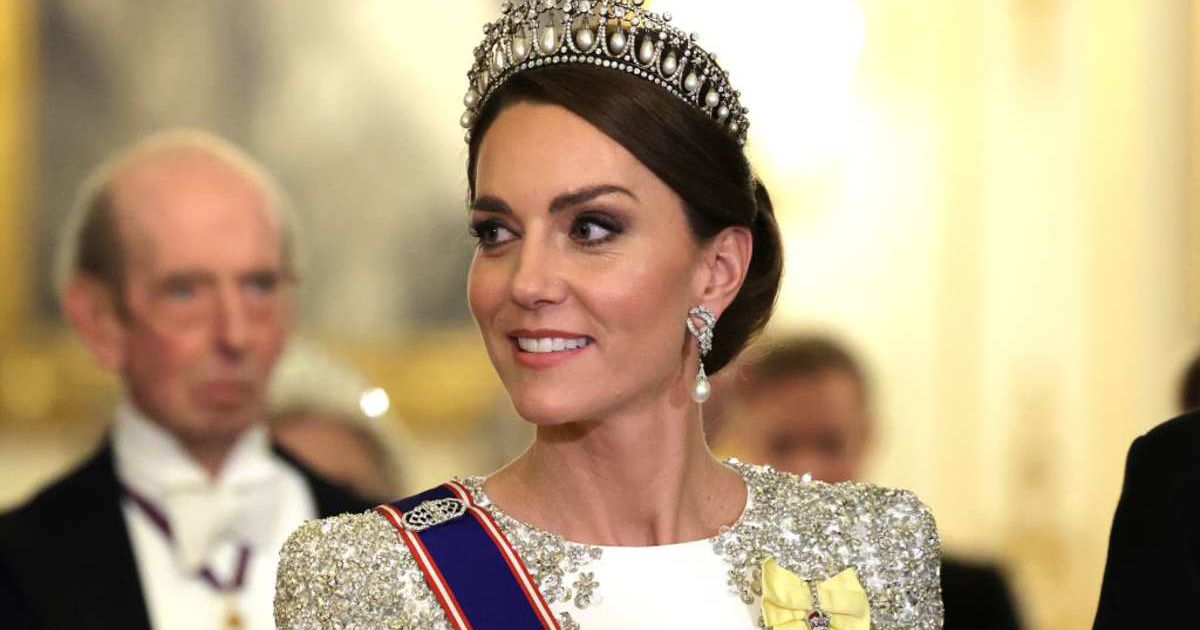 Kate Middleton during a State Banquet at Buckingham Palace. (Cover Image Source: Getty Images| Chris Jackson)