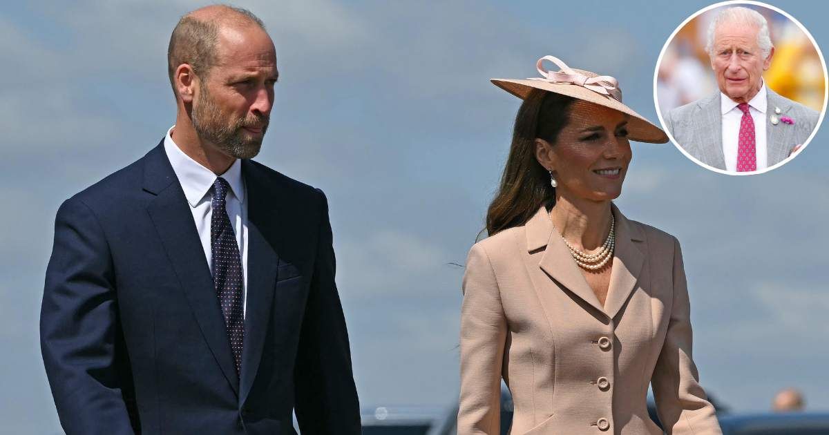 The Prince and Princess of Wales arrive to greet France's President Emmanuel Macron; (Inset) King Charles III visits the Sandringham Flower Show 2025. Cover Image Source: Getty Images | Justin Tallis - WPA Pool; (Inset) Max Mumby/Indigo