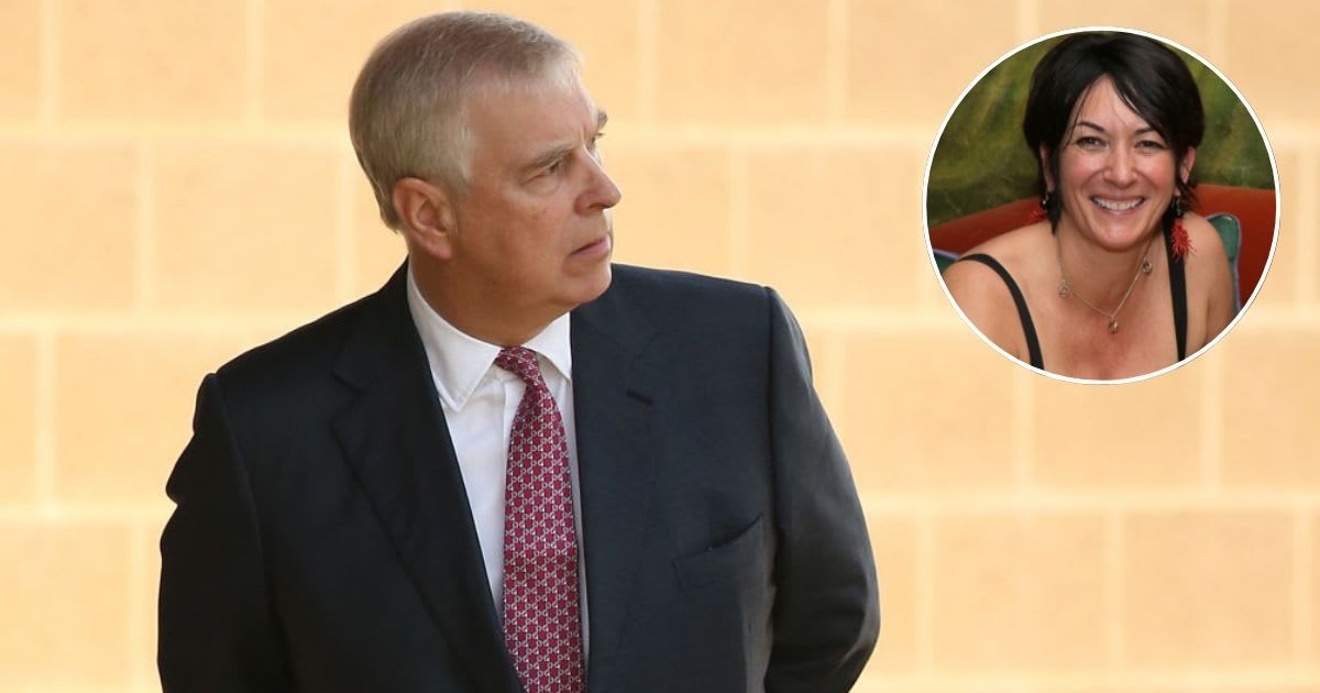 Prince Andrew on arrival at Murdoch University in 2019; (Inset) Ghislaine Maxwell after the StarTalk Live! Water World's panel discussion. Cover Image Source: Getty Images| Paul Kane; (Inset) Andrew Toth
