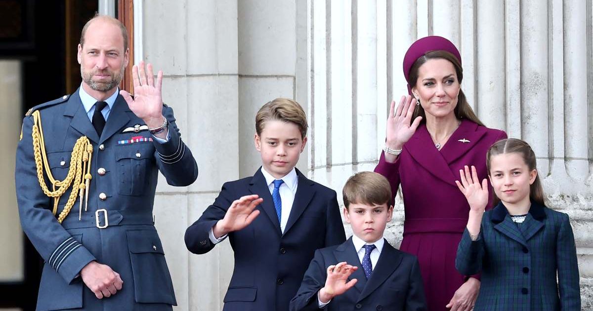 Prince William, Prince of Wales, Prince George of Wales, Prince Louis of Wales, Catherine, Princess of Wales, and Princess Charlotte of Wales on the balcony of Buckingham Palace. (Cover Image Source: Getty Images | Chris Jackson)