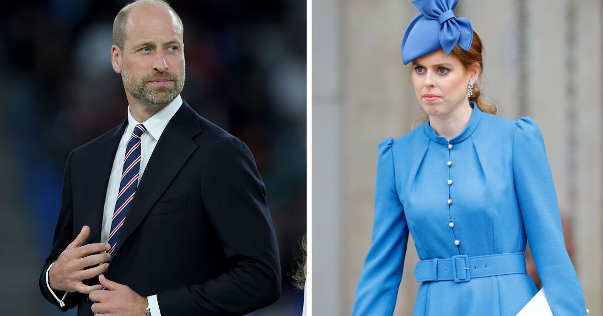 (L) Prince William at the UEFA Women's EURO 2025 finals; (R) Princess Beatrice attends a National Service of Thanksgiving. Cover Image Source: Getty Images | (L) Richard Sellers/Sportsphoto/Allstar; (R) Max Mumby/Indigo