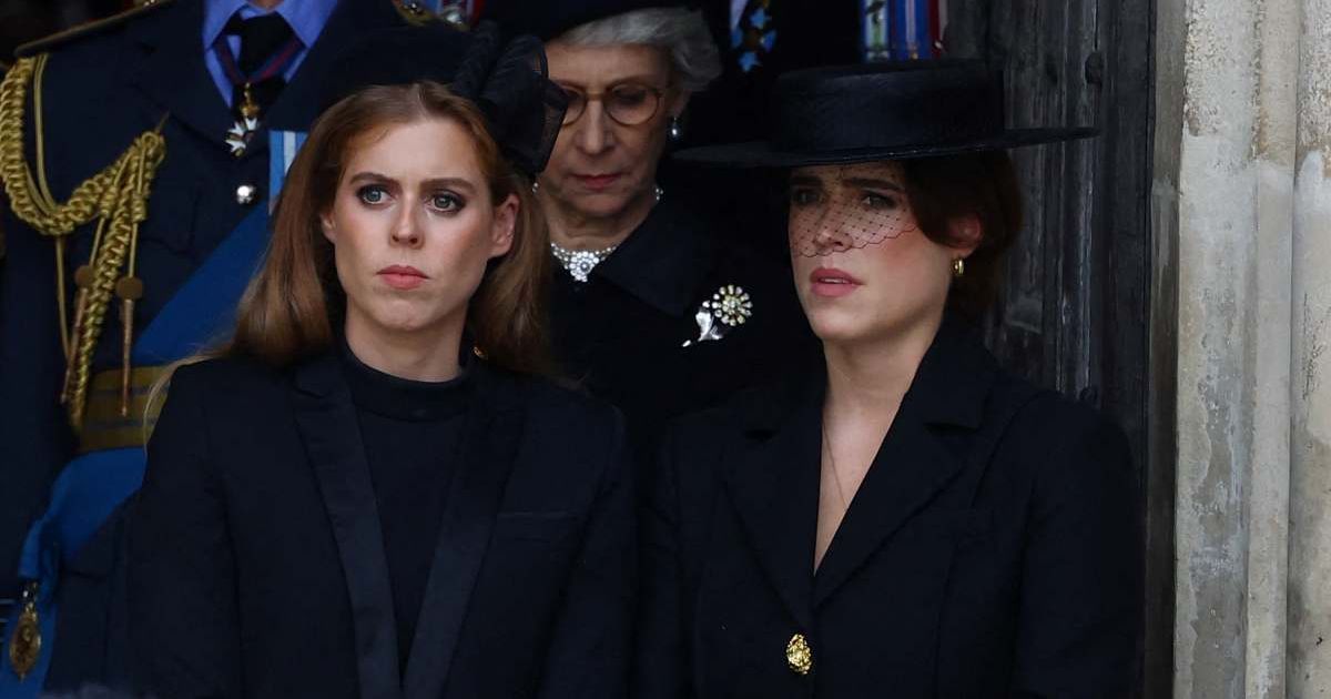 Princess Beatrice and Princess Eugenie after the State Funeral of Queen Elizabeth II at Westminster Abbey. (Cover Image Source: Getty Images | Hannah McKay - WPA Pool)
