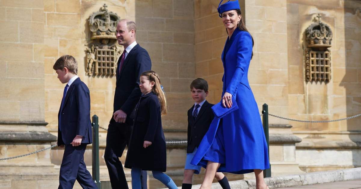 Prince William and Catharine with their children attend the Easter Mattins Service at Windsor Castle on April 9, 2023, in Windsor, England. (Cover Image Source: Getty Images | Yui Mok - WPA Pool)