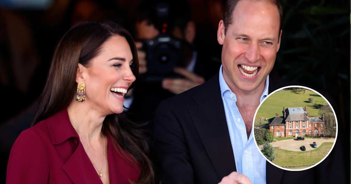 Catherine, Princess of Wales, and Prince William, Prince of Wales, visit The Rectory; (Inset) Forest Lodge, formerly known as Holly Grove, Windsor Great Park, Berkshire. Cover Image Source: Max Mumby/Indigo; (Inset)English Heritage