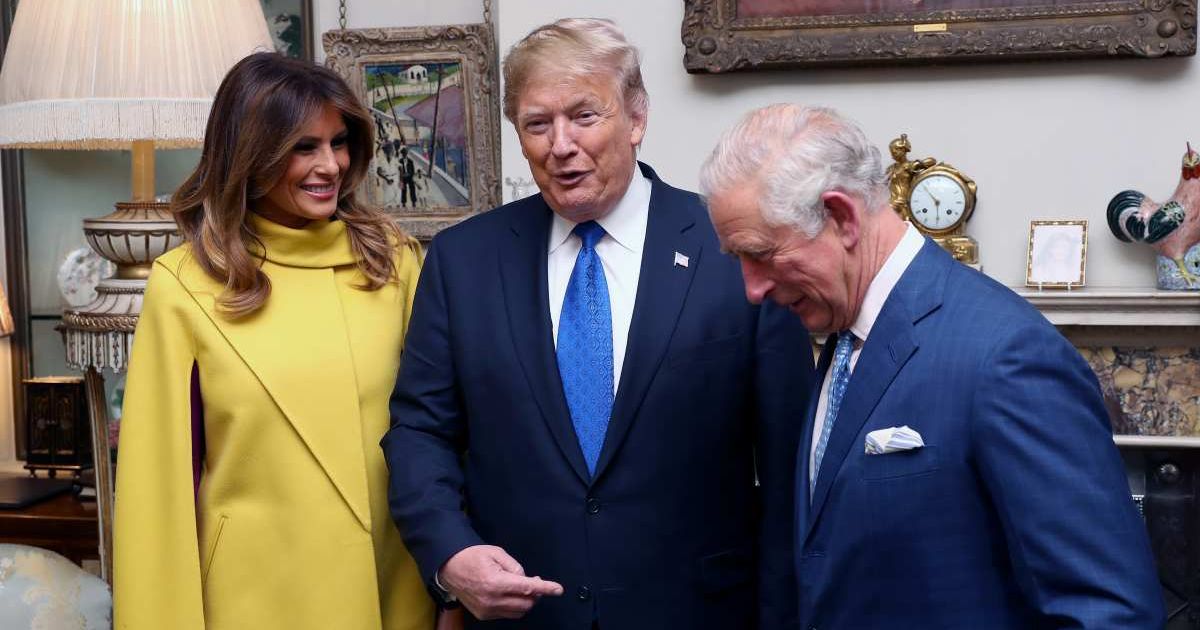First Lady Melania Trump, US President Donald Trump, and the then-Prince Charles attend a Tea at Clarence House. (Cover Image Source: Getty Images | Chris Jackson)