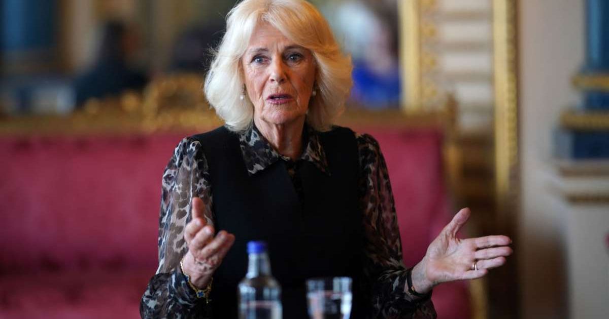 Queen Camilla meets with young pioneer 'Changemakers', from the SafeLives charity at Buckingham Palace. (Cover Image Source: Getty Images | Yui Mok-WPA Pool)