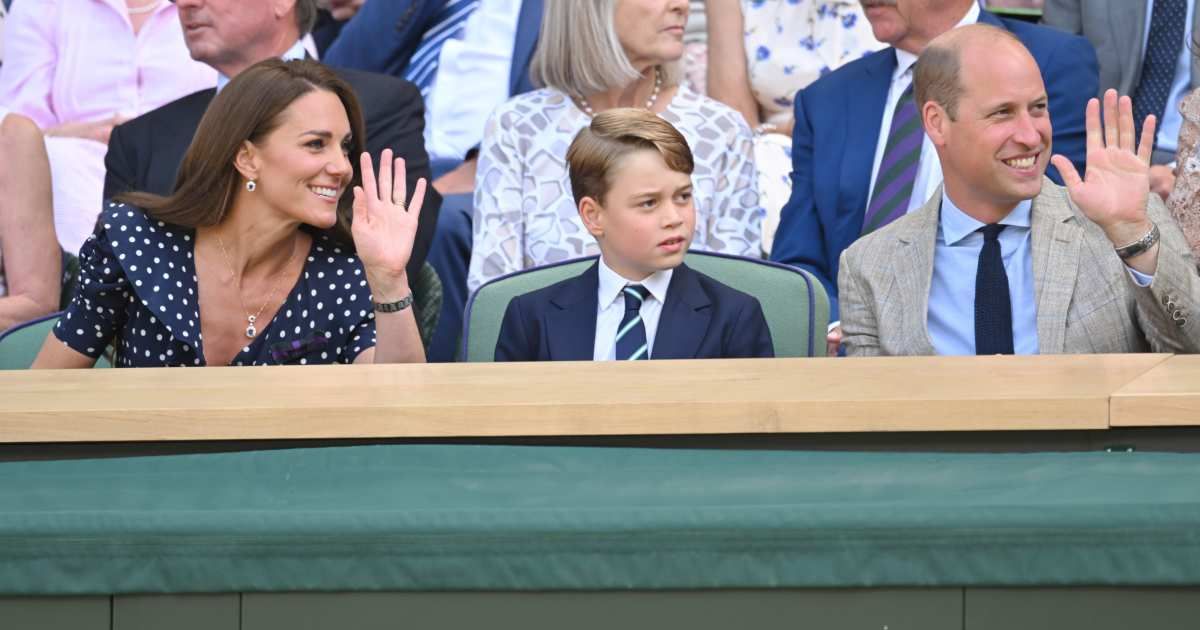 Catherine, Prince George, and Prince William attend The Wimbledon Men's Singles Final at the All England Lawn Tennis and Croquet Club. (Cover Image Source: Getty Images | Karwai Tang)
