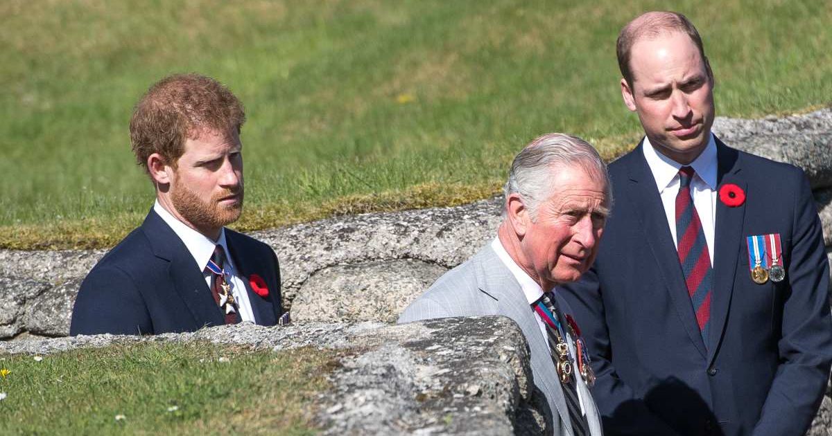 King Charles, Prince William, and Prince Harry walk through a trench during the commemorations for the 100th anniversary of the Battle of Vimy Ridge. (Cover Image Source: Getty Images | Samir Hussein)