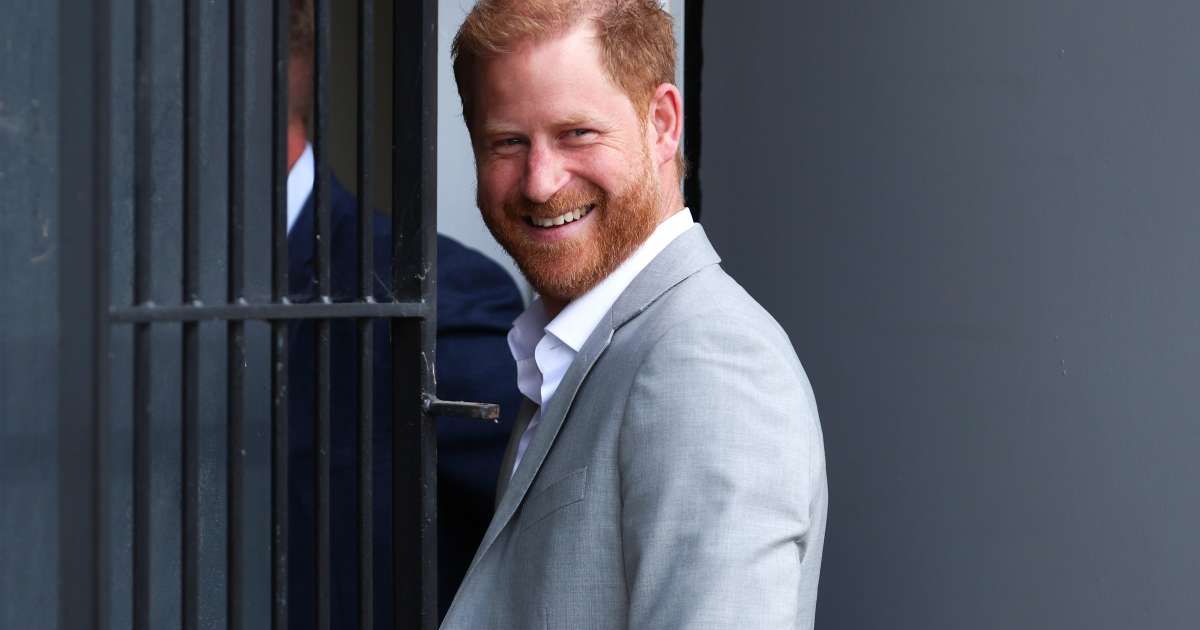 Prince Harry, Duke of Sussex, arrives for a visit to the community recording studio in St. Ann's on September 09, 2025. (Cover Image Source: Getty Images | Cameron Smith)