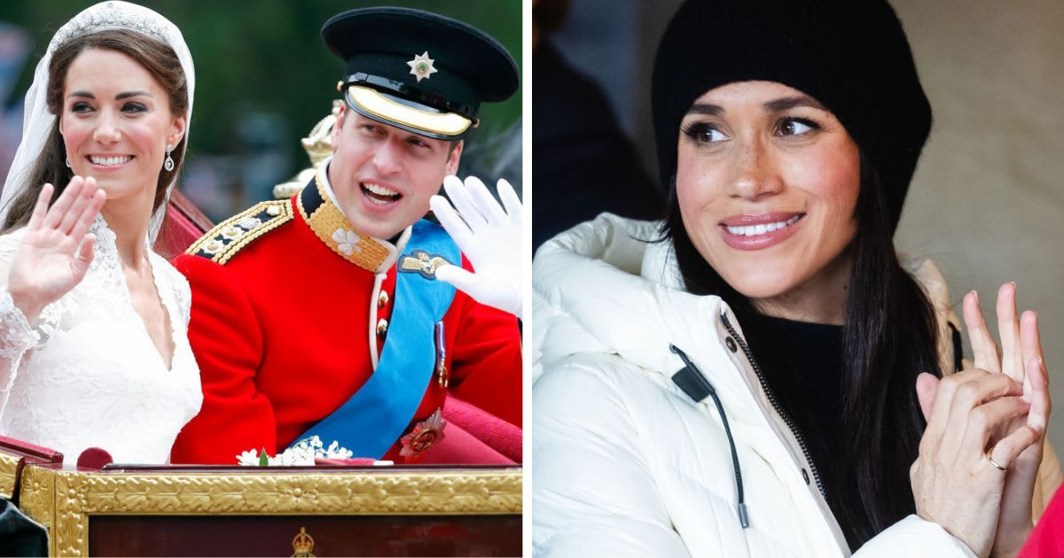 (L) Prince William and Kate Middleton in the carriage procession after their 2011 wedding; (R) Meghan Markle attends the Whistler Welcoming Ceremony. Cover Image Source: Getty Images| (L) Max Mumby/Indigo; (R) Samir Hussein/WireImage