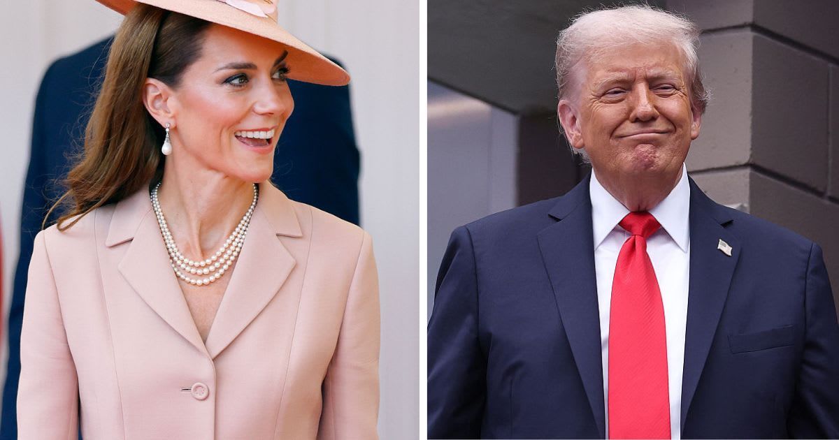 (L) Kate Middleton at the Royal Dais, Datchet Road; (R) Donald Trump on the 15th day of the 2025 US Open. Cover Image Source: Getty Images | (L) Max Mumby/Indigo; (R) Clive Brunskill