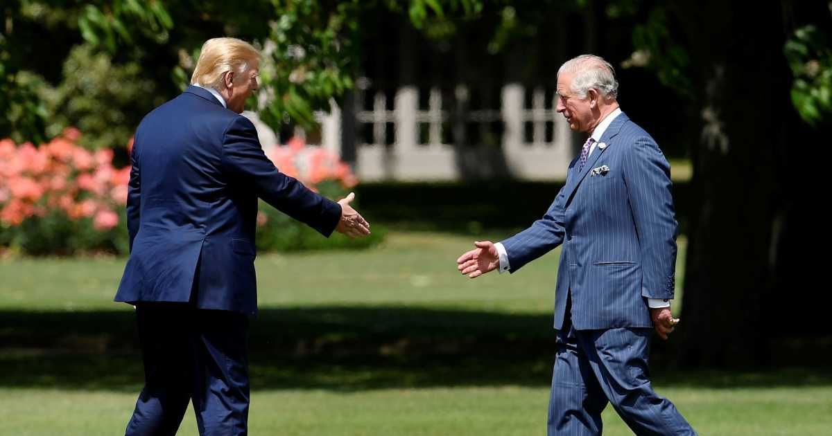 U.S. President Donald Trump is greeted by then-Prince Charles, Prince of Wales, on his arrival at Buckingham Palace. (Cover Image Source: Getty Images | Toby Melville - WPA Pool)
