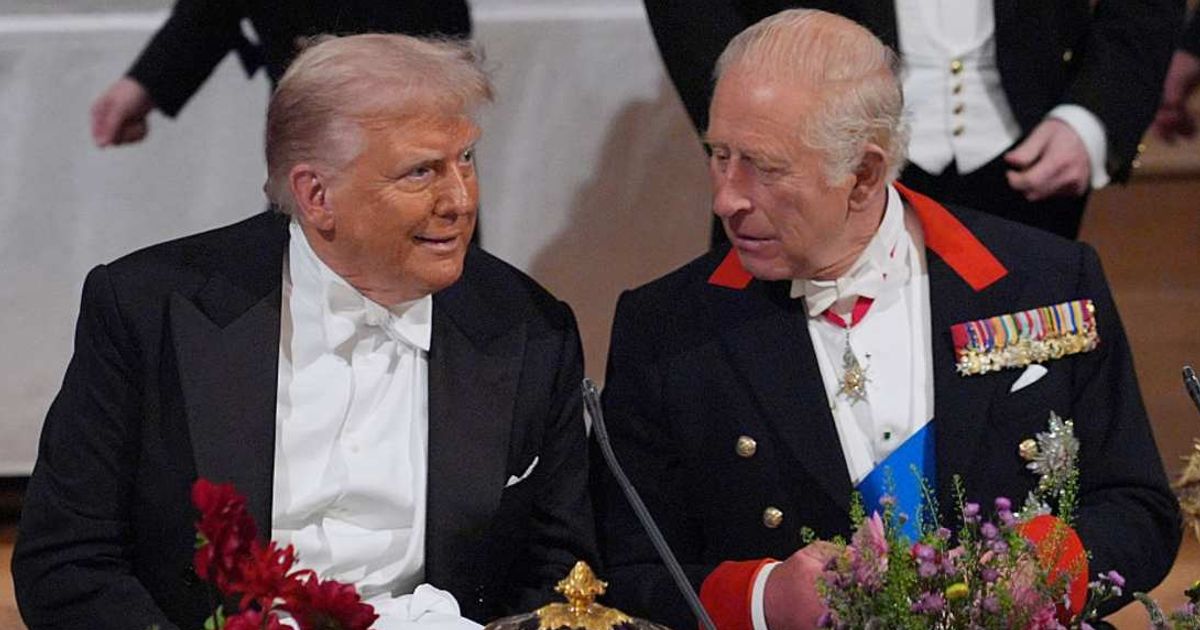 King Charles and Donald Trump during a State Banquet at Windsor Castle. (Cover Image Source: Getty Images| Yui Mok - WPA Pool)