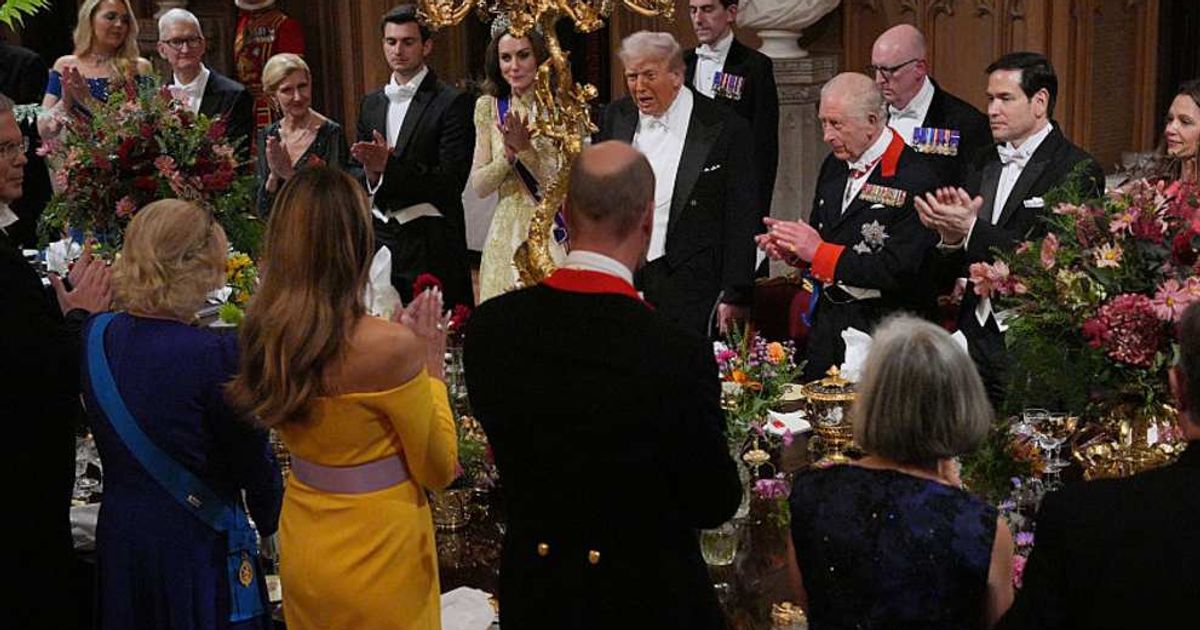 Donald Trump sits beside Kate Middleton at the Windsor Castle state banquet dinner. (Cover Image Source: Getty Images | Yui Mok - WPA Pool/Getty Images)