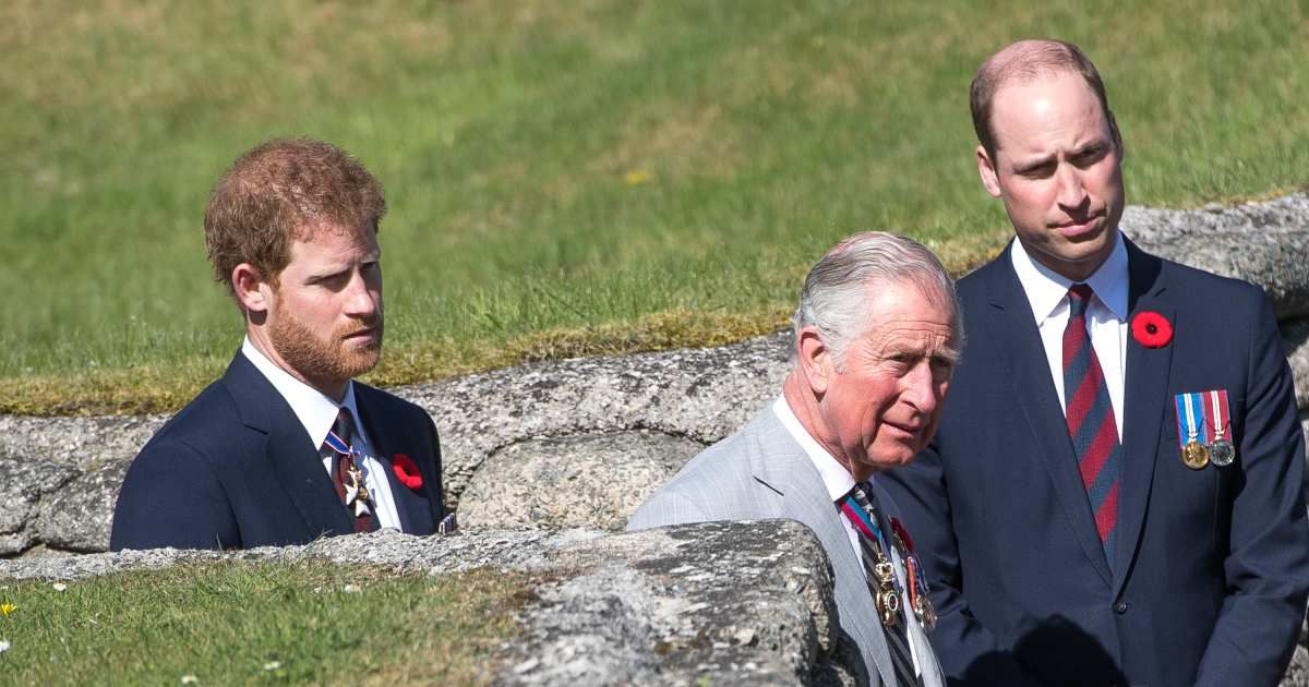 King Charles, Prince William, and Prince Harry walk through a trench during the commemorations for the 100th anniversary of the Battle of Vimy Ridge. (Cover Image Source: Getty Images | Samir Hussein)