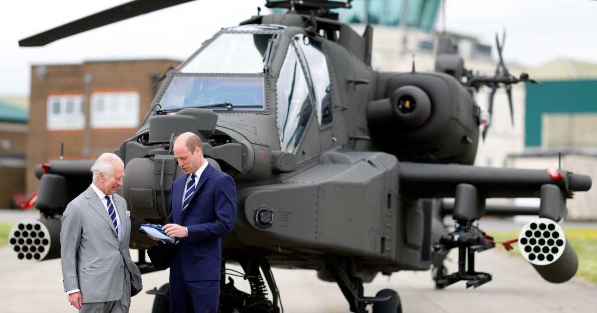 King Charles III and Prince William wear the regimental tie of the Army Air Corps. (Cover Image Source: Getty Images | Max Mumby/Indigo)