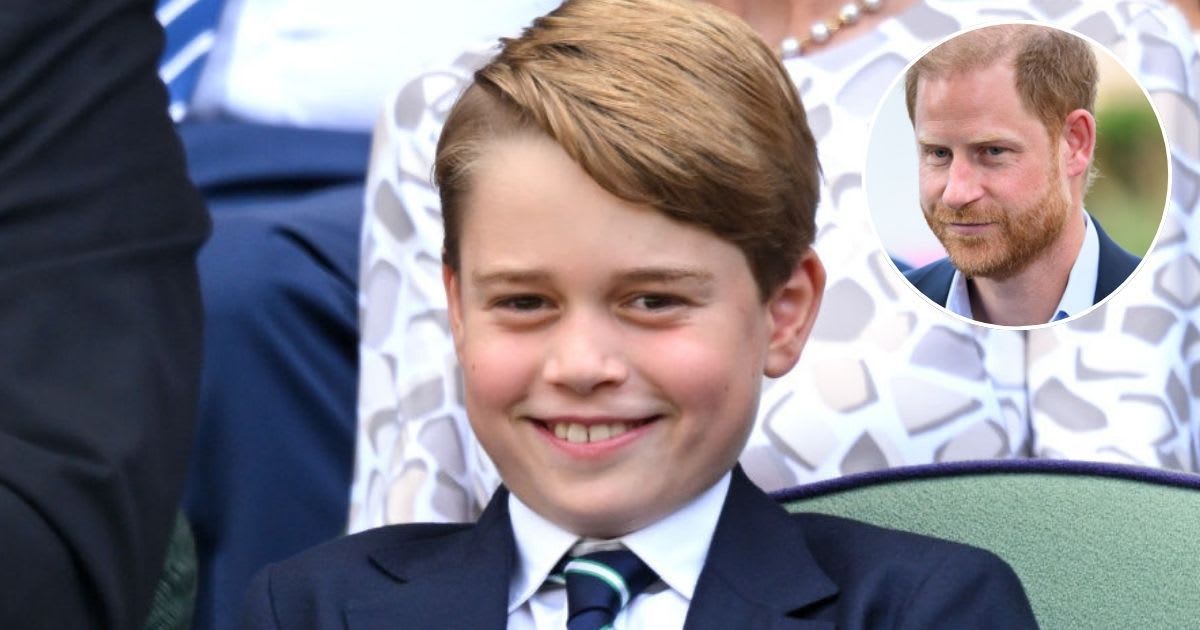 Prince George attends the Men's Singles Final at All England Lawn Tennis and Croquet Club; (Inset) Prince Harry at Imperial College, London. Cover Image Source & (Inset): Getty Images| Karwai Tang/WireImage