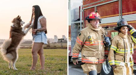 Husky’s persistent pouncing bruised owner, forcing her out of house — half an hour later, first responders said the dog had saved their lives