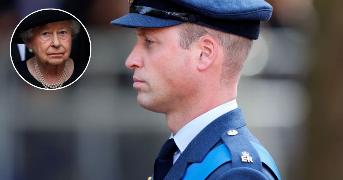 Prince William at the state funeral of Queen Elizabeth II; (Inset) Queen Elizabeth attends the funeral of Patricia Knatchbull. Cover Image Source & Inset: Getty Images| Max Mumby/Indigo