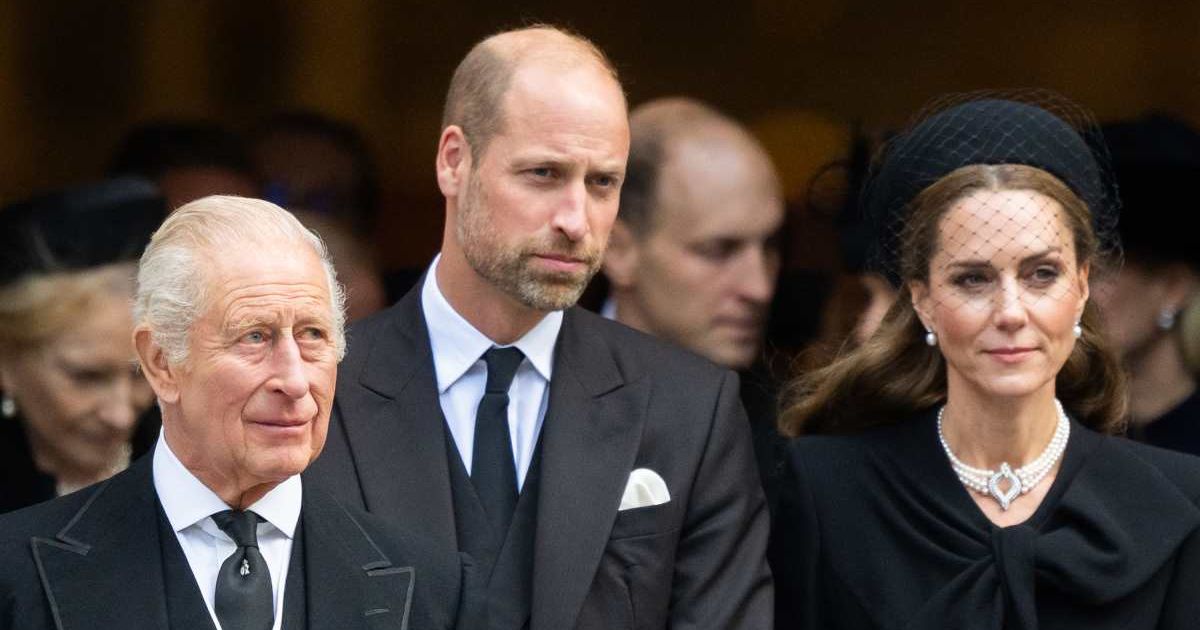 King Charles III, Prince William, Prince of Wales, and Catherine, Princess of Wales, attend the funeral of The Duchess of Kent at Westminster Cathedral. (Cover Image Source: Getty Images | Samir Hussein)