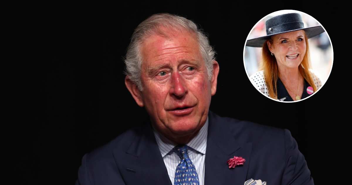 King Charles during a visit to the YouTube Space London at King's Cross on May 16, 2018; (Inset) Sarah Ferguson at Ascot Racecourse in June 2025. Cover Image Source: Getty Images | Steve Parsons - WPA Pool; (Inset) Max Mumby/Indigo
