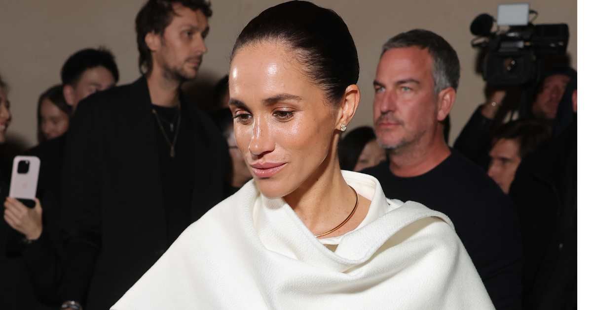 Meghan Markle attends the Balenciaga Spring/Summer 2026 show on October 04, 2025, in Paris. (Cover Image Source: Getty Images | Arnold Jerocki)