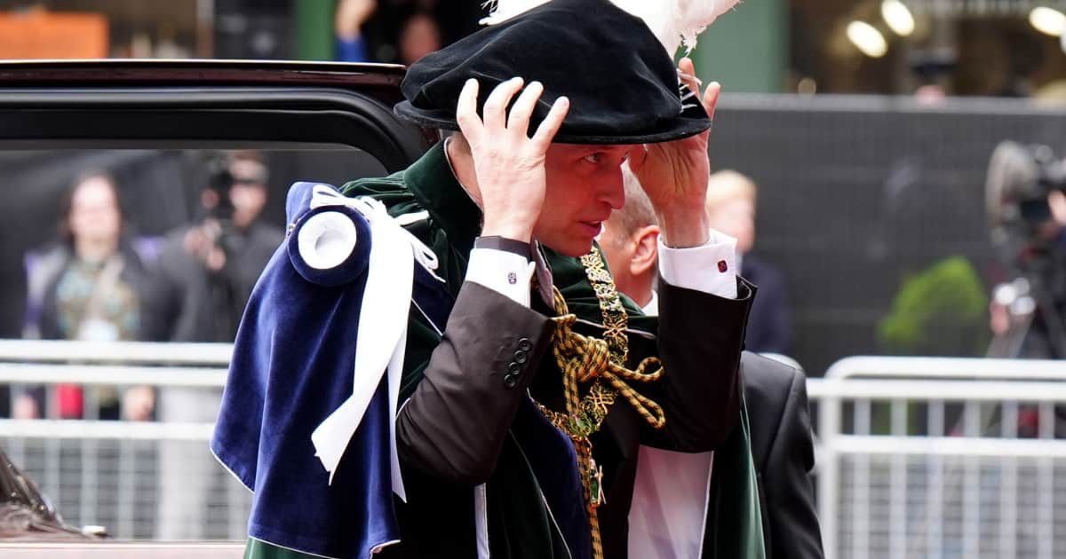 Prince William, Prince of Wales, known as the Duke of Rothesay when in Scotland, arrives for the Order of the Thistle Service at St. Giles' Cathedral. (Cover Image Source: Getty Images | Jane Barlow - WPA Pool)