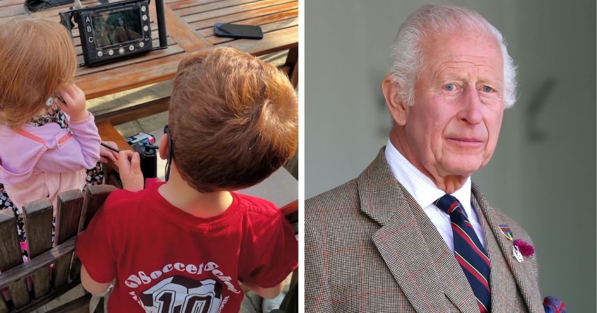 (L) Prince Archie and Princess Lilibet on 'With Love Meghan's' Netflix set; (R) King Charles attends The Braemar Gathering 2024. Cover Image Source: (L) Instagram| @meghan; (R) Getty Images| Chris Jackson
