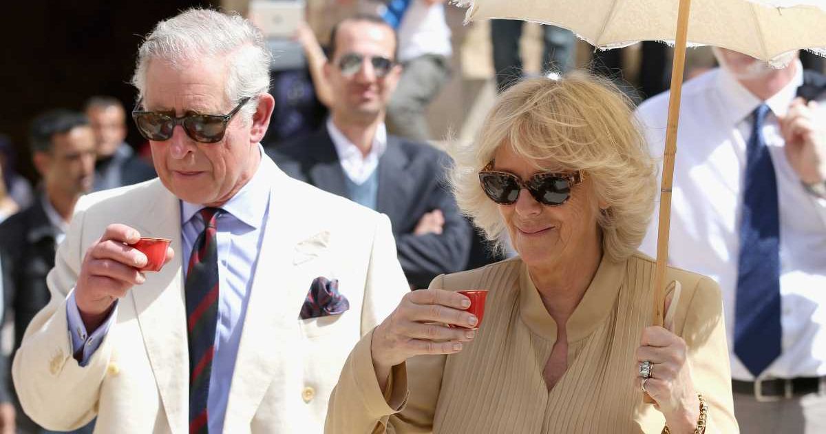 Charles and Camilla try the local tea as they visit the ancient Roman ruins in Jaresh on March 13, 2013, in Jordan. (Cover Image Source: Getty Images | Chris Jackson - Pool)